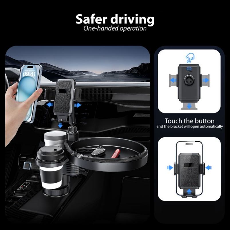 Car Phone Holder - Universal Dashboard Windshield Mount for iPhone Android